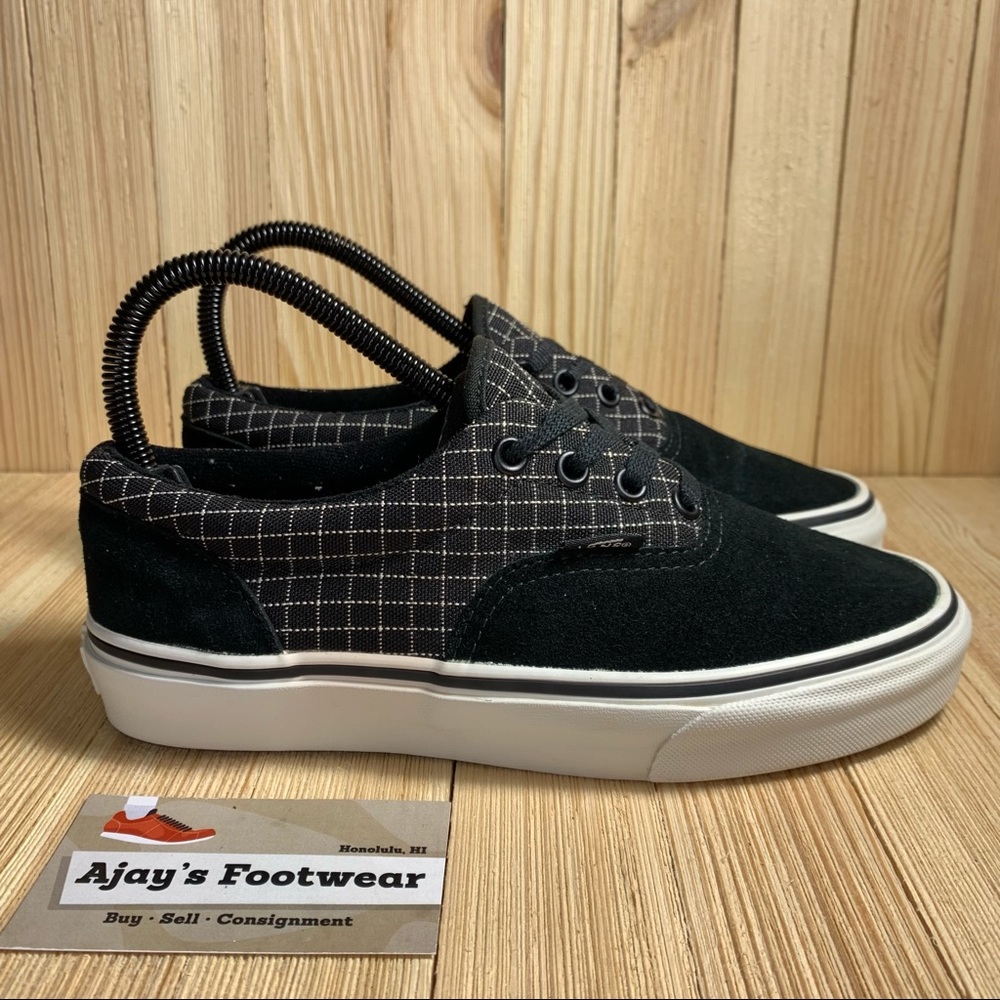 Vans T375 Black Low Top Lace Up Canvas Skate Shoes men’s Size:5
